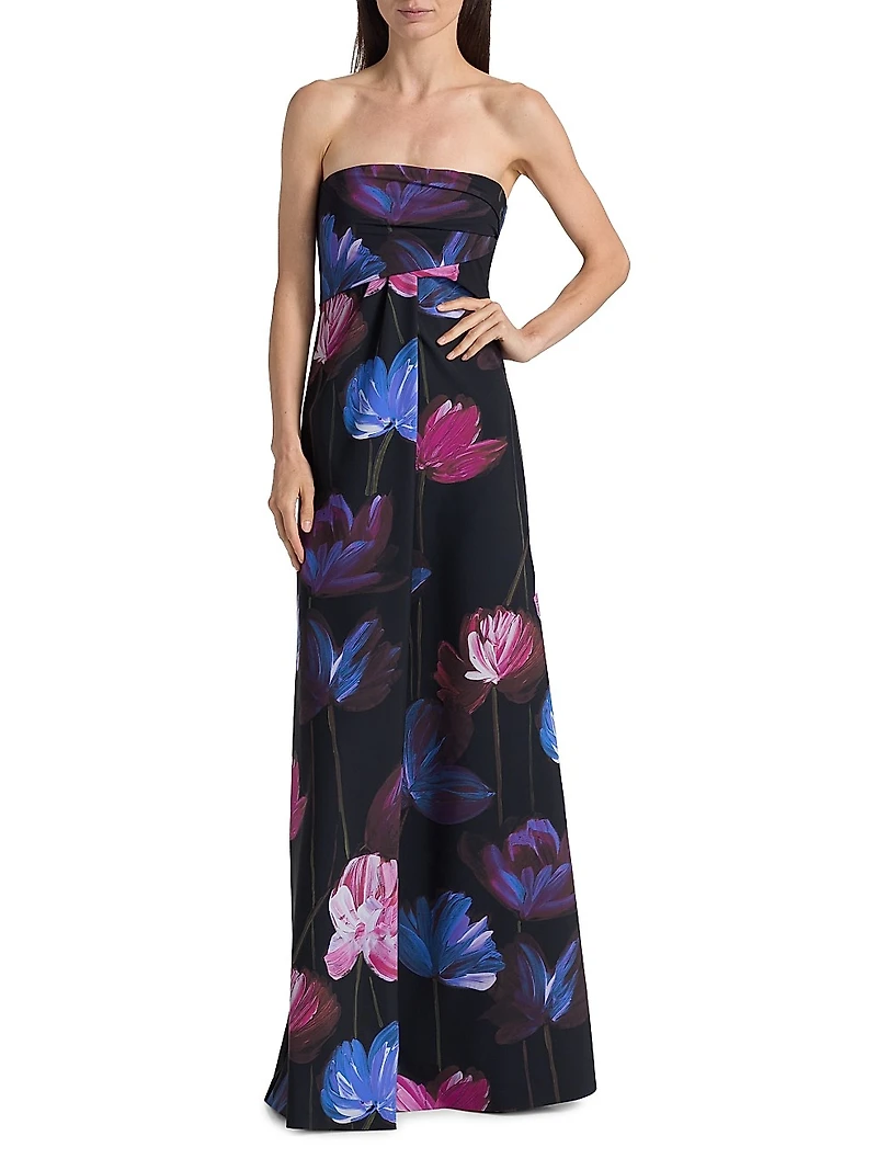 Yass Floral Strapless Gown