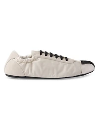 Collapse Re-Nylon and Suede Sneakers with Metal Toecap