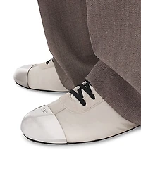 Collapse Re-Nylon and Suede Sneakers with Metal Toecap