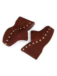 Sierra 115MM Studded Suede Platform Clogs