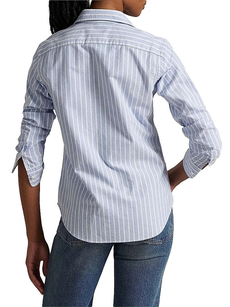 Slim-Fit Striped Oxford Shirt