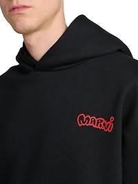 Graffiti Logo Cotton Hoodie
