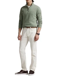 Double-Knit Mesh Quarter-Zip Sweatshirt