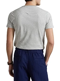 Custom-Slim-Fit Striped Soft Cotton T-Shirt