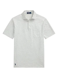 Lisle Standard Fit Striped Cotton Polo Shirt
