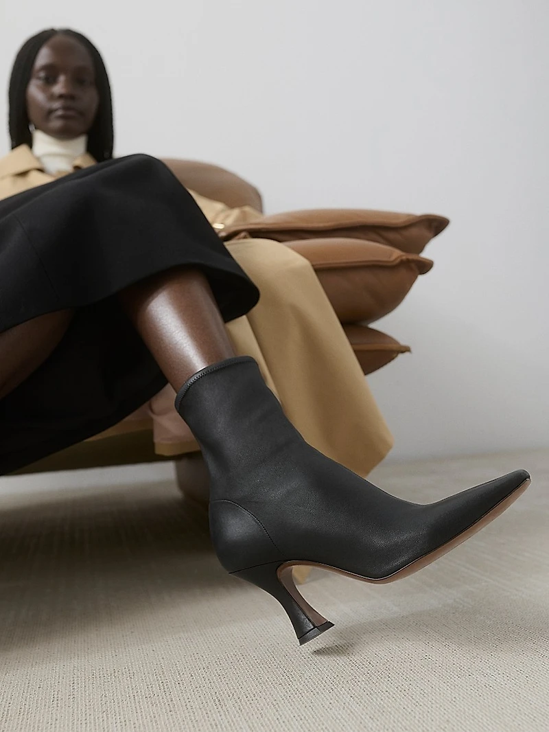 Ran 80MM Stretch-Leather Ankle Boots