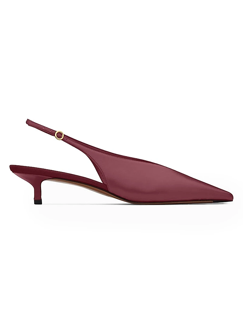 Diske 40MM Leather Slingback Pumps