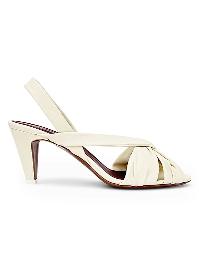 Naos 65MM Leather Slingback Sandals