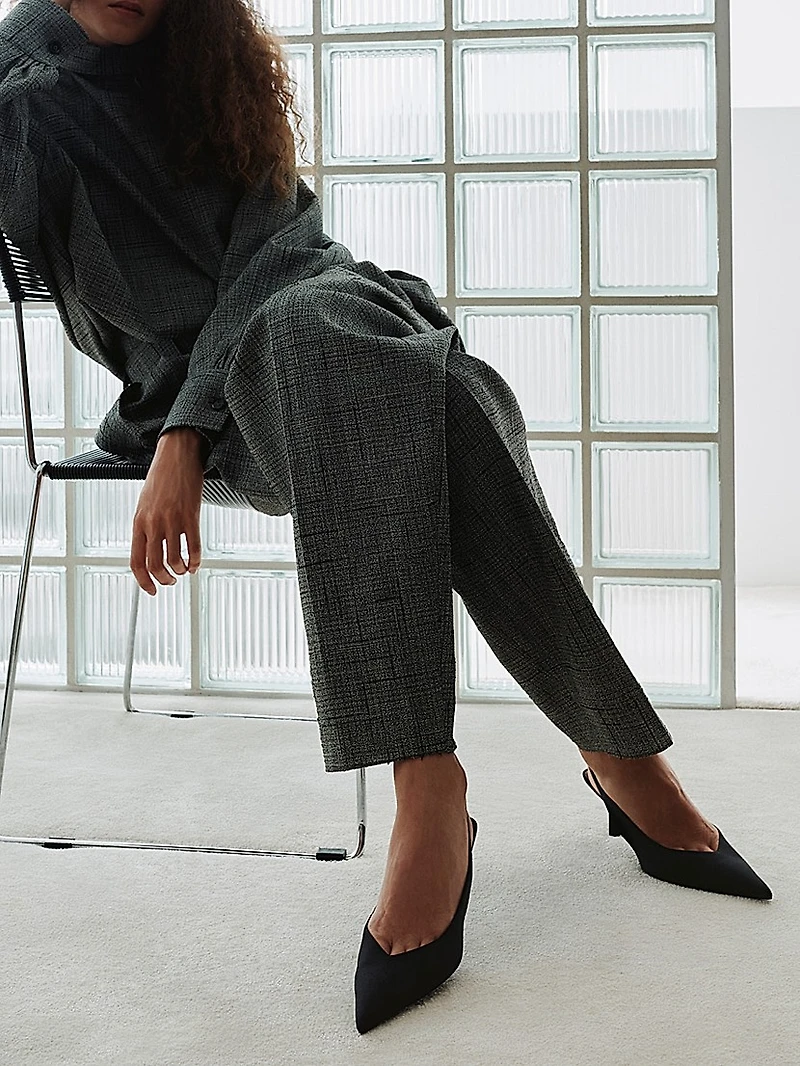 Moriah 65MM Suede Slingback Pumps