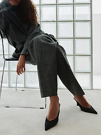 Moriah 65MM Suede Slingback Pumps