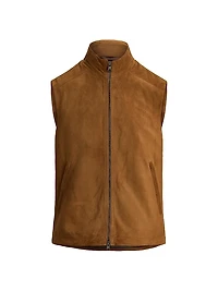 Classic Suede Double-Zip Vest