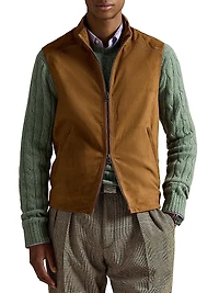 Classic Suede Double-Zip Vest