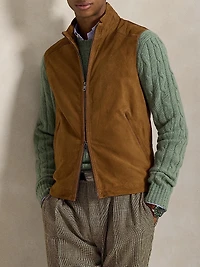 Classic Suede Double-Zip Vest