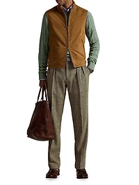 Classic Suede Double-Zip Vest