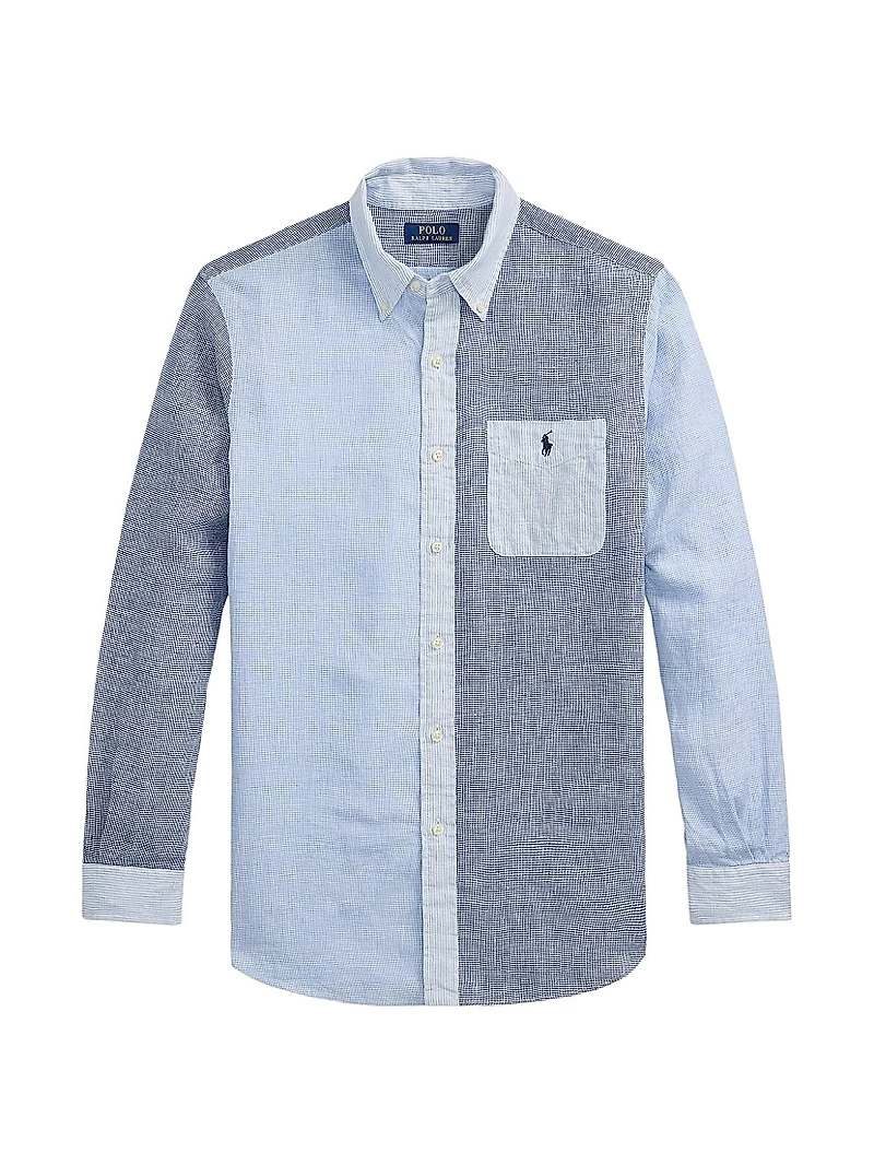 Classic-Fit Linen Button-Up Shirt