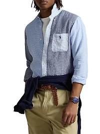 Classic-Fit Linen Button-Up Shirt