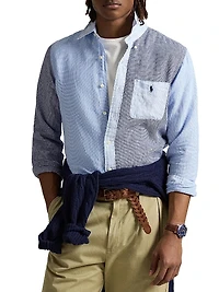 Classic-Fit Linen Button-Up Shirt