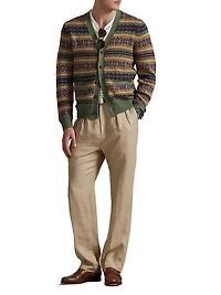 Fair Isle Cotton-Blend Cardigan