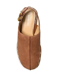 Esra 50MM Studded Suede Clogs