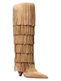 Jayla 90MM Fringed Suede Boots