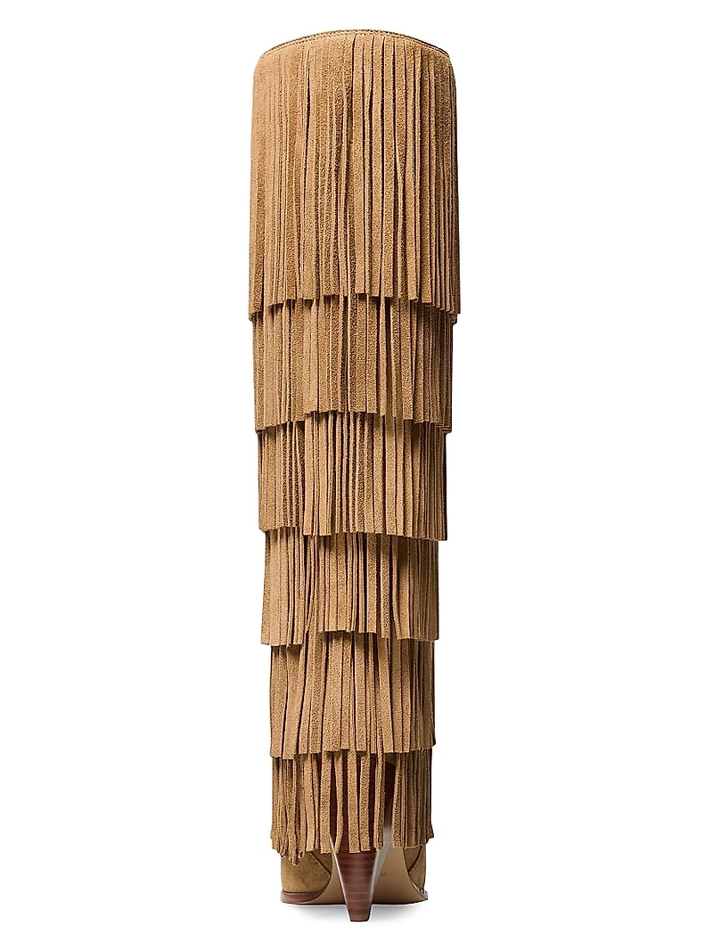 Jayla 90MM Fringed Suede Boots