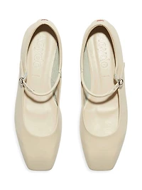 Leather Square-Toe Flats
