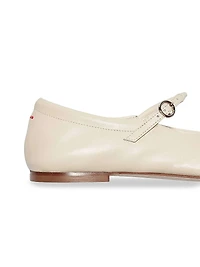 Leather Square-Toe Flats