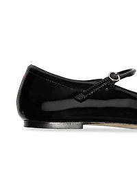 Patent Leather Square-Toe Flats