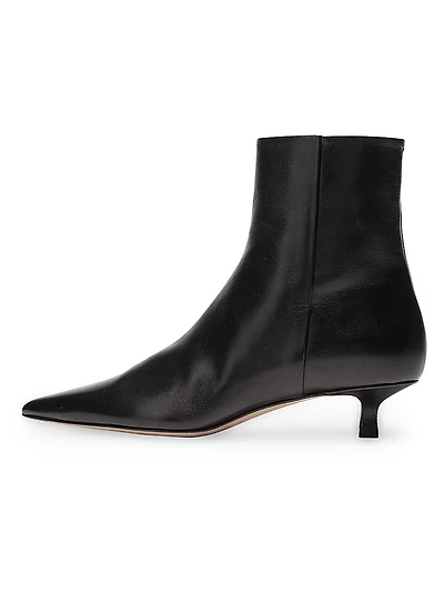 35MM Leather Ankle Boots