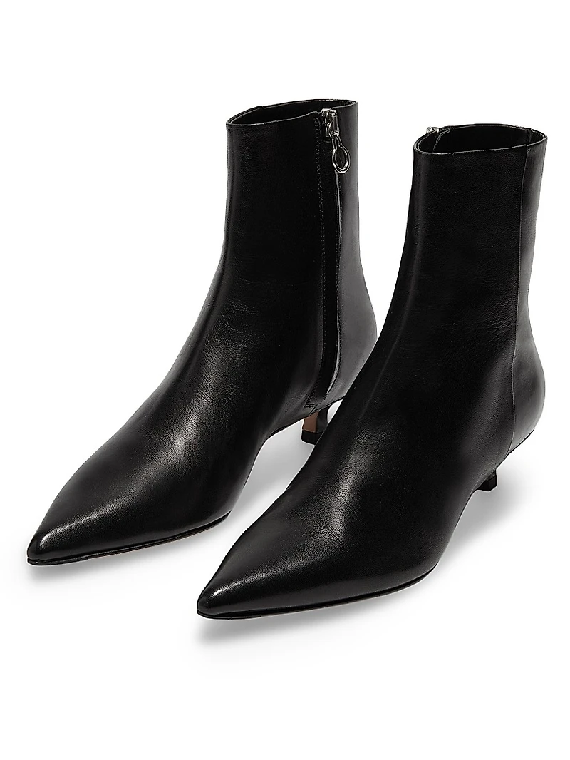 35MM Leather Ankle Boots