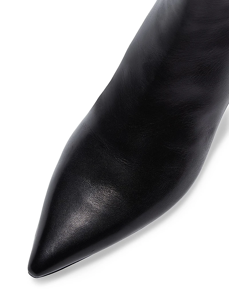 35MM Leather Ankle Boots