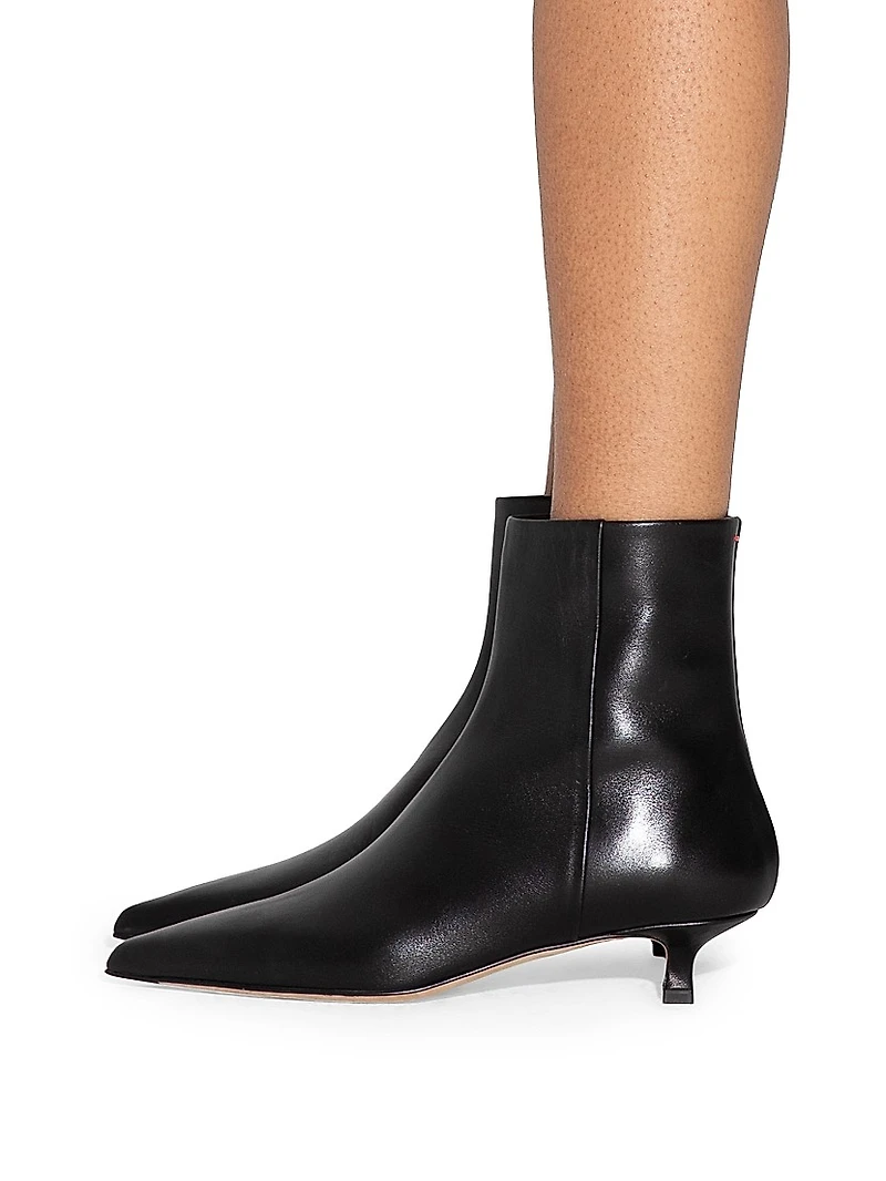 35MM Leather Ankle Boots