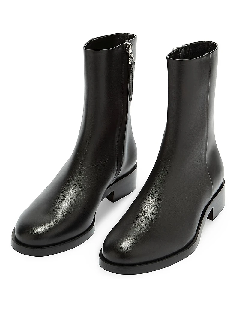 Vincent 25MM Leather Ankle Boots