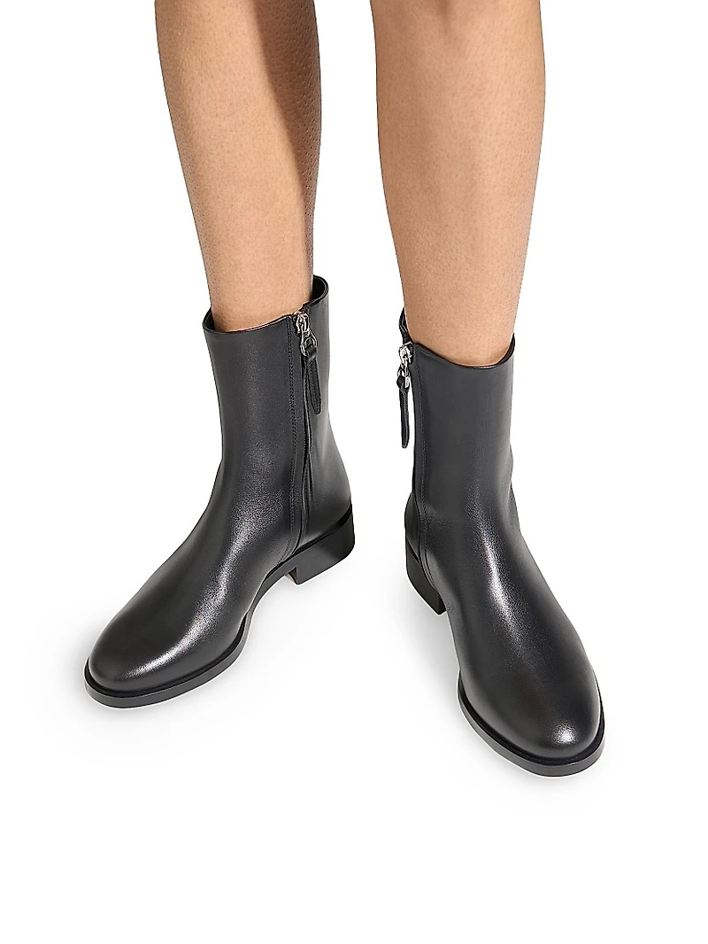 Vincent 25MM Leather Ankle Boots