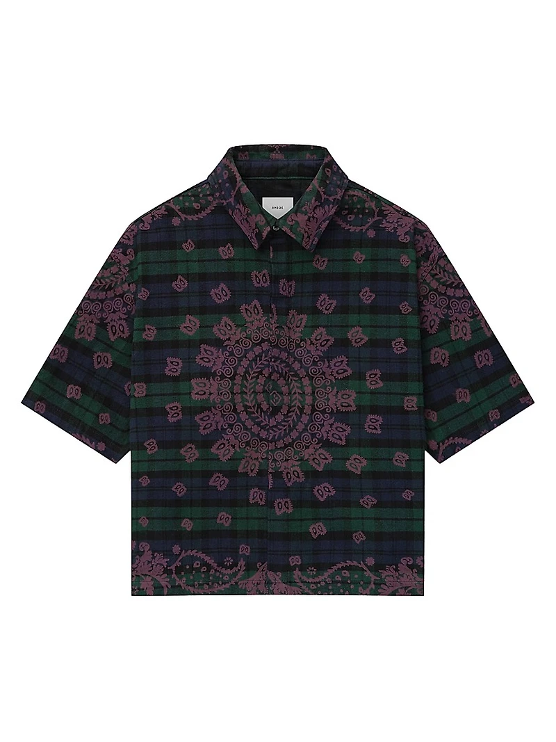 Paisley Flannel Short-Sleeve Shirt