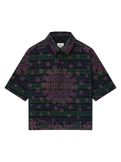 Paisley Flannel Short-Sleeve Shirt