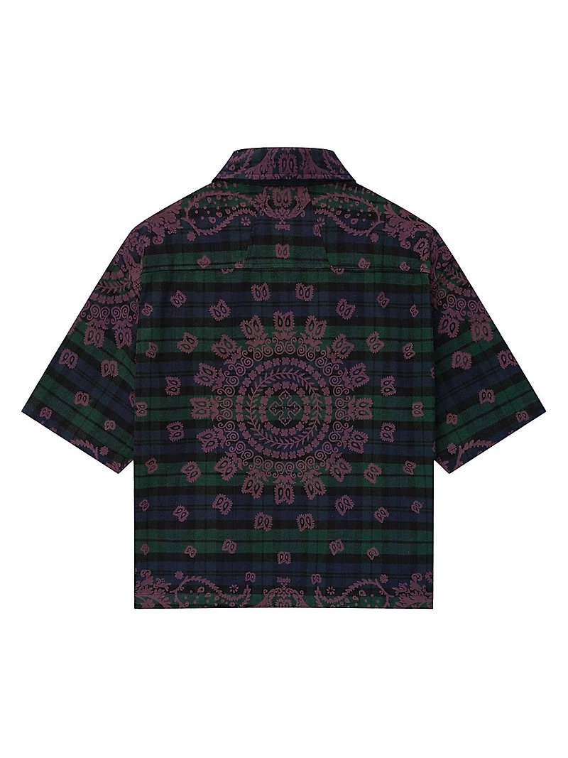 Paisley Flannel Short-Sleeve Shirt