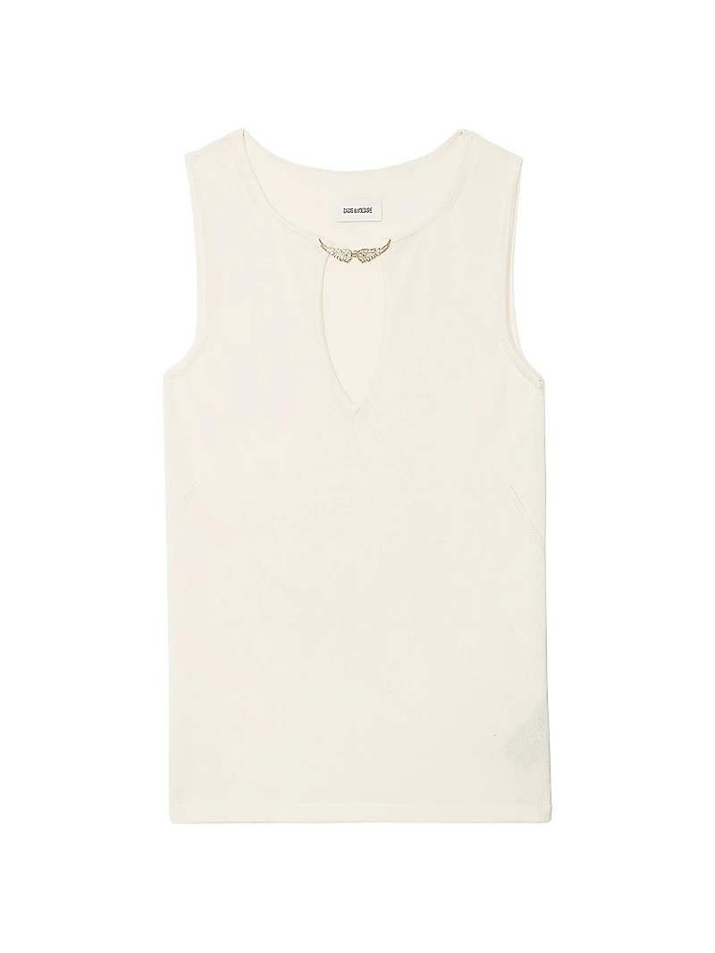 Sayani Vico Embellished Keyhole Tank