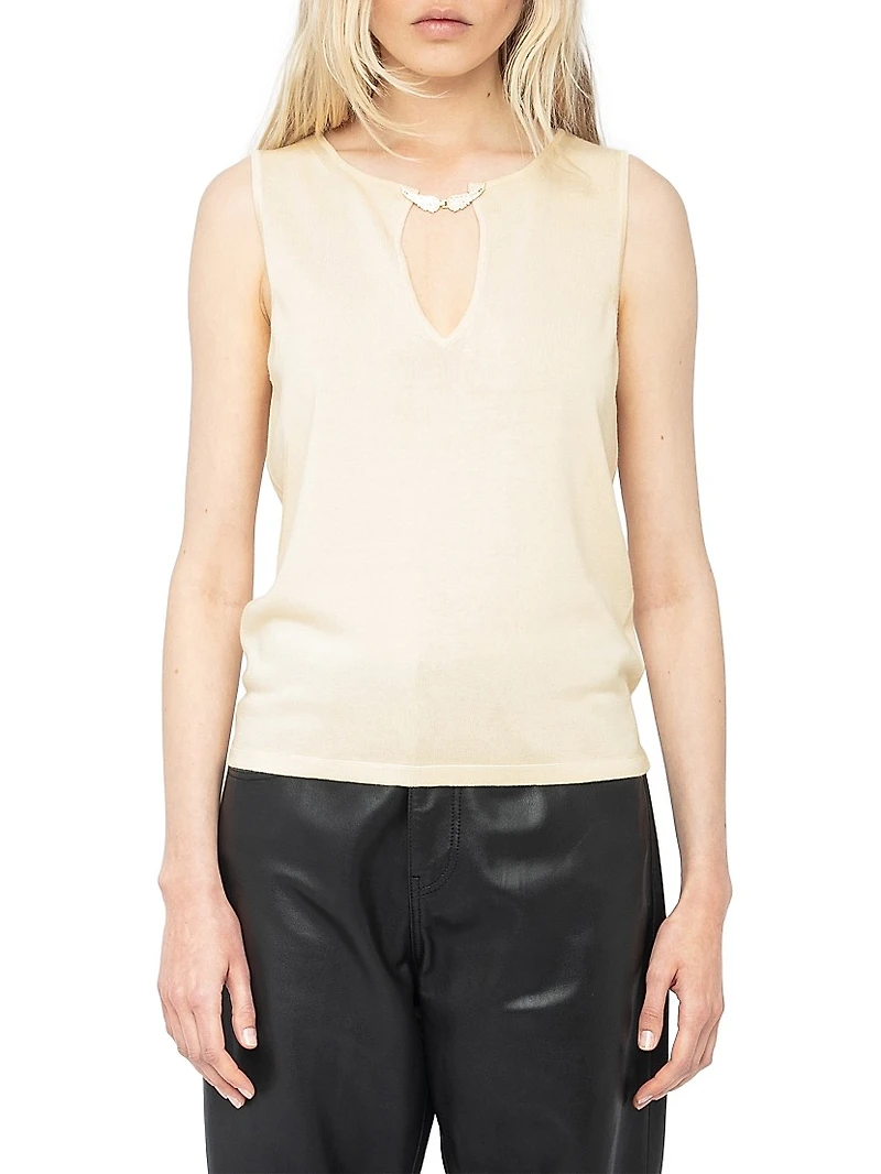 Sayani Vico Embellished Keyhole Tank