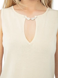 Sayani Vico Embellished Keyhole Tank