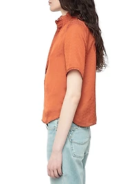 Topher Monogram Satin Blouse