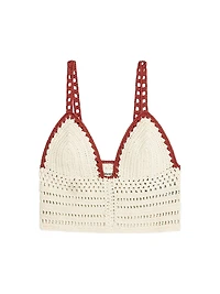 Taly Crochet Cotton Crop Top