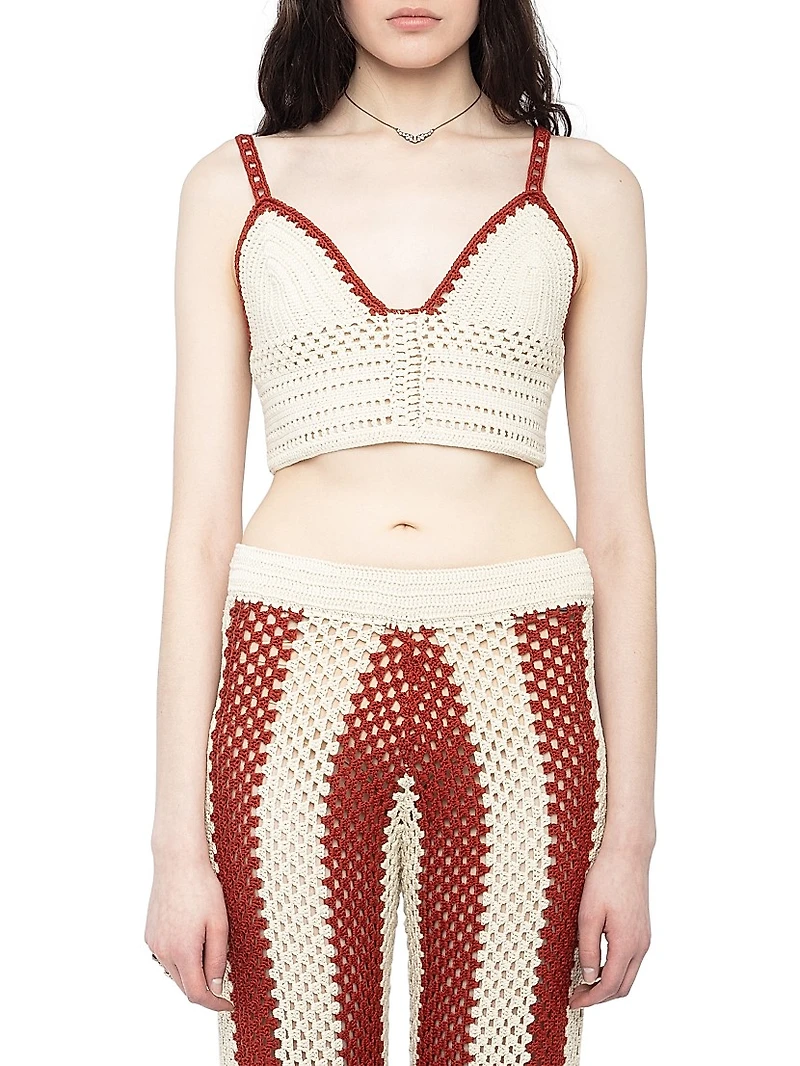 Taly Crochet Cotton Crop Top