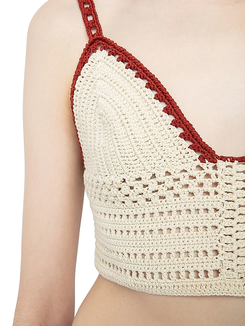 Taly Crochet Cotton Crop Top