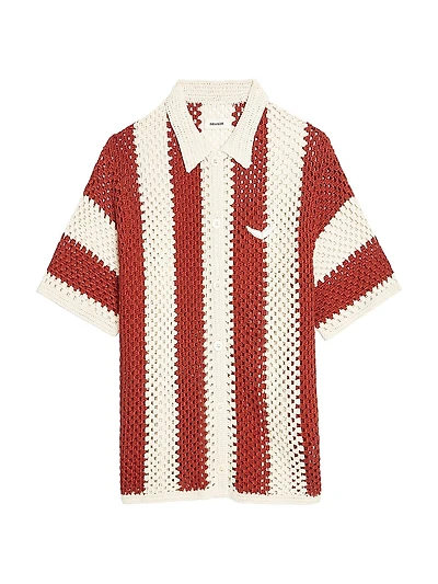 Ciara Knit Striped Cotton Cardigan