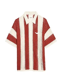 Ciara Knit Striped Cotton Cardigan