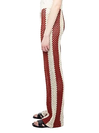 Pia Knit Striped Cotton Pants