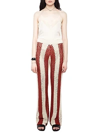 Pia Knit Striped Cotton Pants
