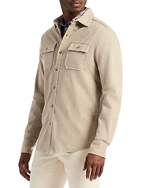 Vigano Knit Cotton Shirt Jacket
