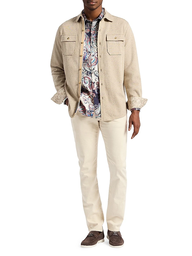 Vigano Knit Cotton Shirt Jacket